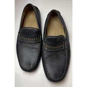 Robert Zur Sven Driving Loafers Glove Leather Black Mens Size 12M Luxury Shoe